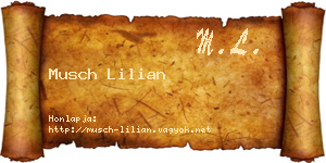 Musch Lilian névjegykártya